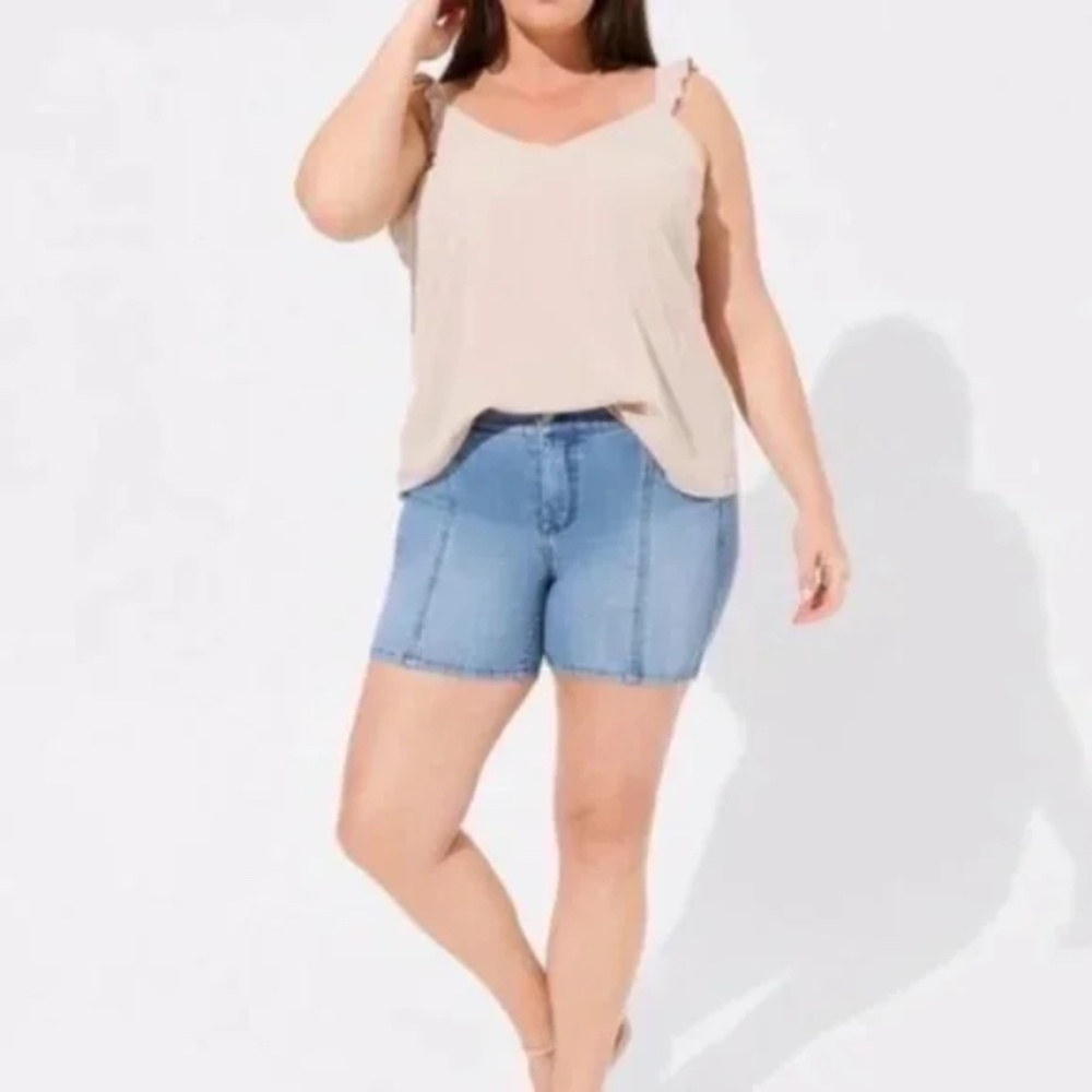 torrid Neutral Tank with Ruffle Straps - Picture 4 of 7